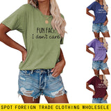 Fun Fact I Don't Care Fashion Großes Damen T-Shirt Kurzarm