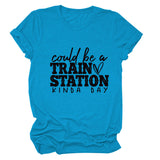 Summer Court Be a Train T-shirt à manches courtes et col rond pour femme