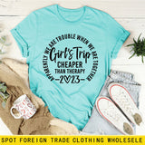 T-shirt ample à manches courtes et col rond pour filles, ratio de voyage, lettre