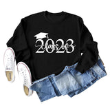 Klasse von 2023 Hut Buchstaben Bottoming Langärmeliger Pullover für Frauen Auf Lager