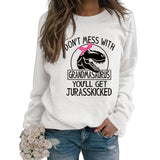 DON'T MESS WITH Brief Rundhals Lose Langarm Plus Größe Pullover Mädchen