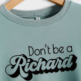Ne soyez pas un pull à manches longues avec lettre de Richard, ample, automne et hiver
