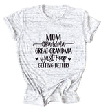 MOM GRANDMA GREAt FASHION LEttER CREWNECK SHORt SLEEVE T-SHIRt WOMENT-Shirt