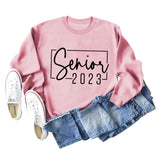 Senior 2023 Brief Lose Herbst und Winter Basis Neue Casual Große Langarm Pullover