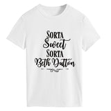Sorta Sweet Sorta Fashion Damen T-Shirt mit Rundhalsausschnitt und kurzen Ärmeln