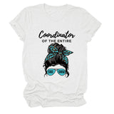 Koordinator des gesamten stilvollen Kurzarm-T-Shirts mit Rundhalsausschnitt