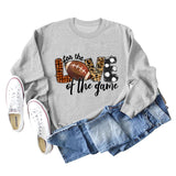 „For The Love Of The Game“ Rugby-Sweatshirt mit Leopardenmuster und Aufschrift