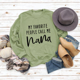 MY FAVORITE PEOPLE Buchstaben Rundhals Mode Tops Langärmliges bedrucktes Damen Sweatshirt