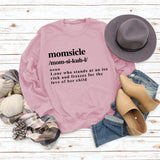 Momsicle Fashion Round Neck Plus Size Printed Women's Long Sleeve Loose Printed Sweater
