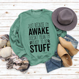 JUSTE PARCE QUE Sweat-shirt ample à manches longues imprimé lettres