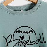 Baseball Mom Baseball Brief Druck Herbst/Winter Baseball Langarm Plus Größe Pullover Mädchen