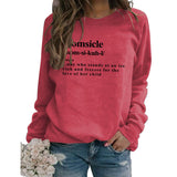 Momsicle Fashion Round Neck Plus Size Printed Women's Long Sleeve Loose Printed Sweater