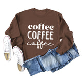 Kaffee Damen Loose Bottomed Langarm Top Großer Pullover Damen