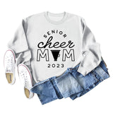 SENIOR CHEER MOM 2023 Lettre Col Rond Mode Automne Hiver Pull À Manches Longues