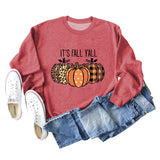 It's Fall Y'All Loose Round Neck Long Sleeved Women In Autumn