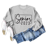 Senior 2023 Brief Lose Herbst und Winter Basis Neue Casual Große Langarm Pullover