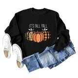 It's Fall Y'All Loose Round Neck Long Sleeved Women In Autumn