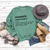 Momsicle Fashion Round Neck Plus Size Printed Women's Long Sleeve Loose Printed Sweater