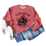 SANDERSON BED Lettres Col Rond Bas Manches Longues Sweat Femme