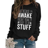 JUSTE PARCE QUE Sweat-shirt ample à manches longues imprimé lettres