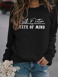 Beth Dutton Damen-Oberteil mit Buchstaben und Rundhalsausschnitt, langärmelig, lockerer Pullover