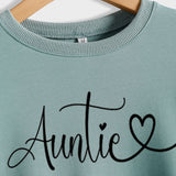 Tante amour lettre impression mode support à manches longues pull ample femmes