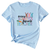 T-shirt décontracté à manches courtes imprimé Every Bunny's Bunny's Bunny pour femme