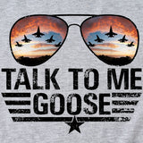 TALK TO ME GOOSE T-shirt imprimé lettre d'été avec col rond et manches courtes