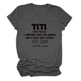 TItI TEE TEE Sommerbrief, Rundhalsausschnitt, lockeres kurzärmliges Damen-T-Shirt