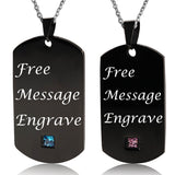 couples pendant necklace couples jewelry id name necklace
