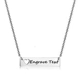 NEHZUS Engravable Bar Necklace for Women Customize Name Necklaces Birthday Gift