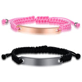NEHZUS Couples Bracelets ID Name Bracelet Personalized Bracelet Customize Engrave Bracelet