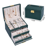 Organisateur De bijoux Portable collier boucles d'oreilles anneaux boîte à bijoux emballage en cuir PU stockage Joyeros organisateur De Joyas