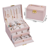 Organisateur De bijoux Portable collier boucles d'oreilles anneaux boîte à bijoux emballage en cuir PU stockage Joyeros organisateur De Joyas