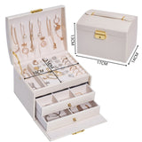 Organisateur De bijoux Portable collier boucles d'oreilles anneaux boîte à bijoux emballage en cuir PU stockage Joyeros organisateur De Joyas
