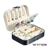 Organisateur De bijoux Portable collier boucles d'oreilles anneaux boîte à bijoux emballage en cuir PU stockage Joyeros organisateur De Joyas