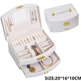 Organisateur De bijoux Portable collier boucles d'oreilles anneaux boîte à bijoux emballage en cuir PU stockage Joyeros organisateur De Joyas