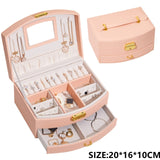 Organisateur De bijoux Portable collier boucles d'oreilles anneaux boîte à bijoux emballage en cuir PU stockage Joyeros organisateur De Joyas