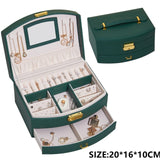 Organisateur De bijoux Portable collier boucles d'oreilles anneaux boîte à bijoux emballage en cuir PU stockage Joyeros organisateur De Joyas