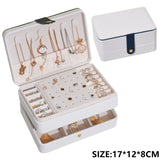 Organisateur De bijoux Portable collier boucles d'oreilles anneaux boîte à bijoux emballage en cuir PU stockage Joyeros organisateur De Joyas