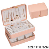Organisateur De bijoux Portable collier boucles d'oreilles anneaux boîte à bijoux emballage en cuir PU stockage Joyeros organisateur De Joyas