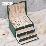 Organisateur De bijoux Portable collier boucles d'oreilles anneaux boîte à bijoux emballage en cuir PU stockage Joyeros organisateur De Joyas